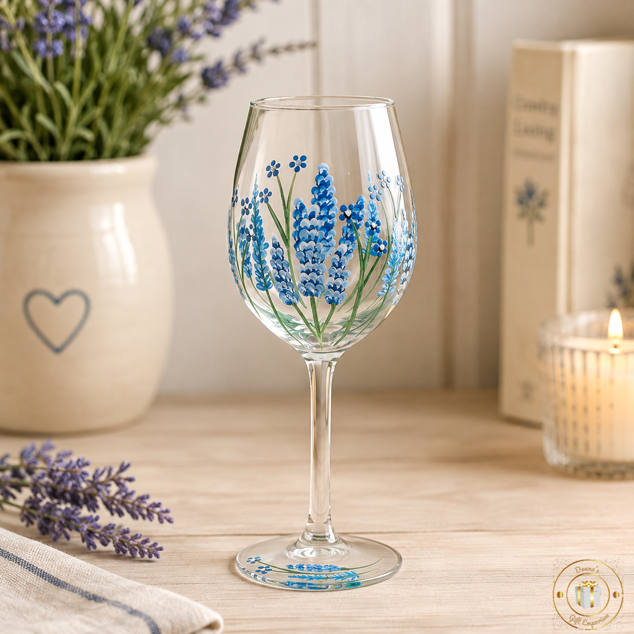 Delphinium Wine Glass