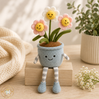 Shelf Sitting Plant Pot Pals Soft Plush - Daisies
