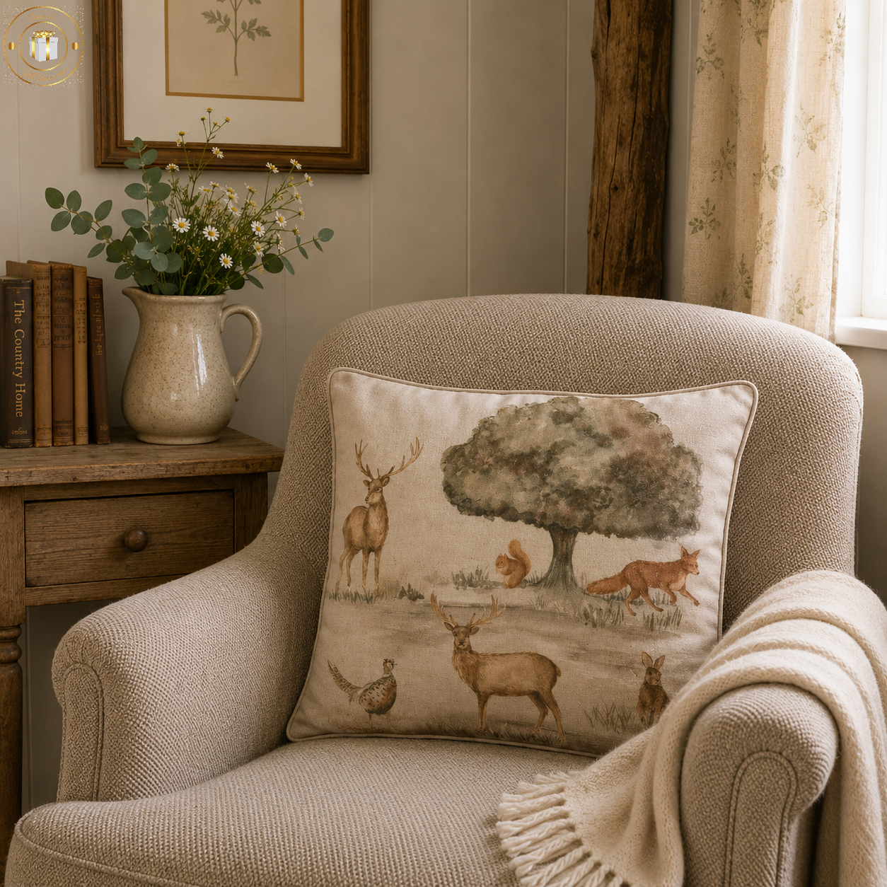 Woodland Animals Cushion