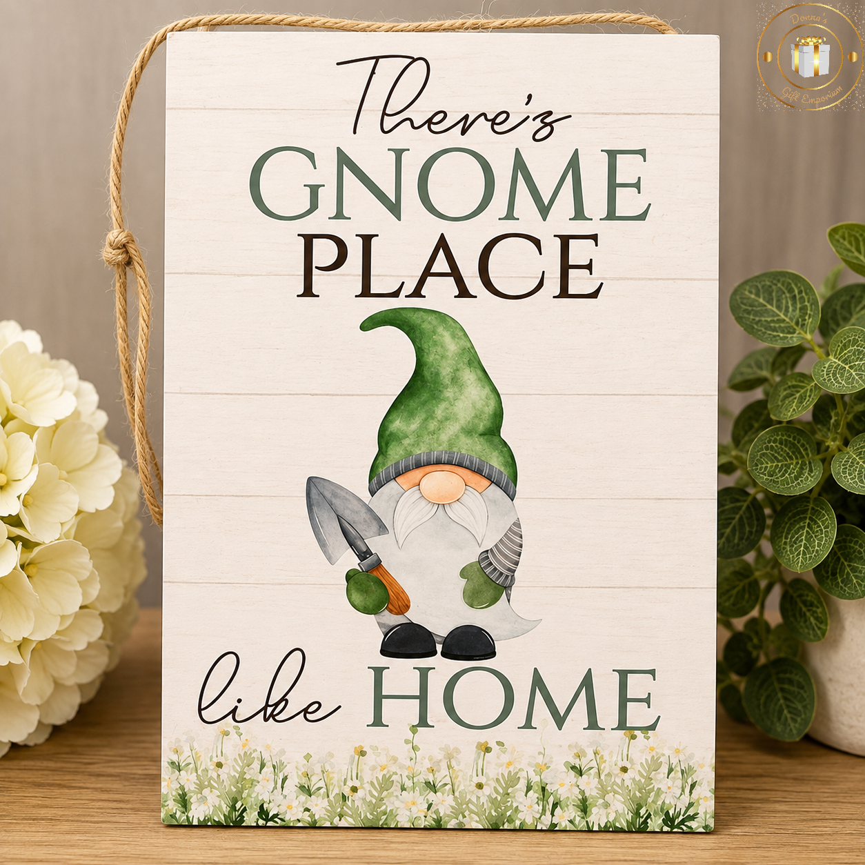 Garden Gnome Gonk Sign - No Place Like Home