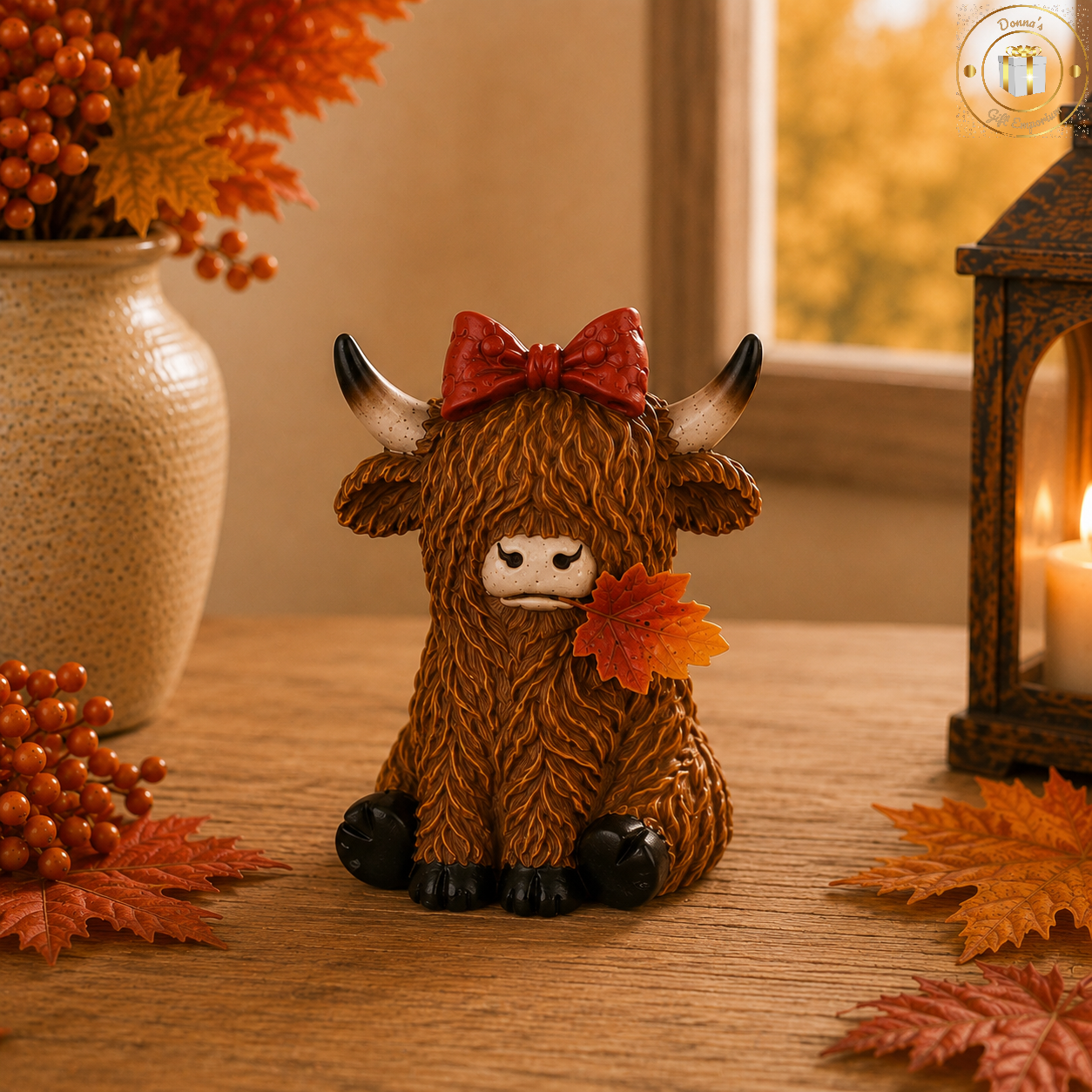 Autumn Highland Cow Ornaments - 4 Designs