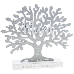 Tree of Life Grey Tree Shaped Stand - Mum Friends Family Home Housewarming