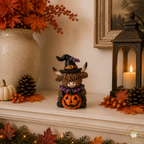 Halloween Highland Cow Ornaments – Pumpkin or Skull