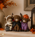 Spooky Highland Cow Trio
