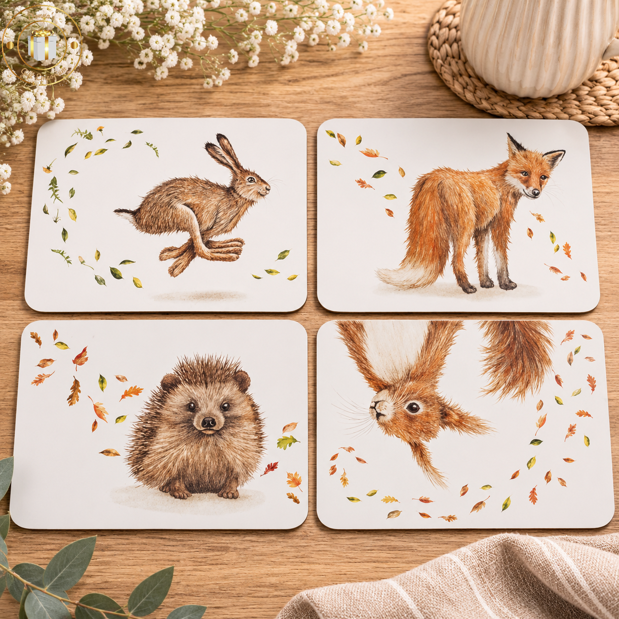Clemency Bunn Wildlife Placemats Set of 4