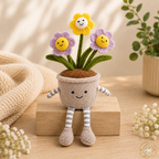 Shelf Sitting Plant Pot Pals Soft Plush - Daisies