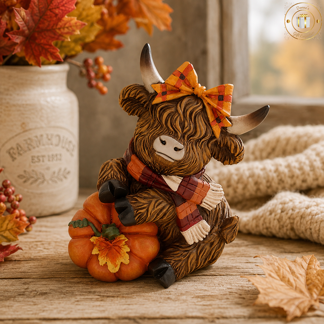 Autumn Highland Cow Ornaments