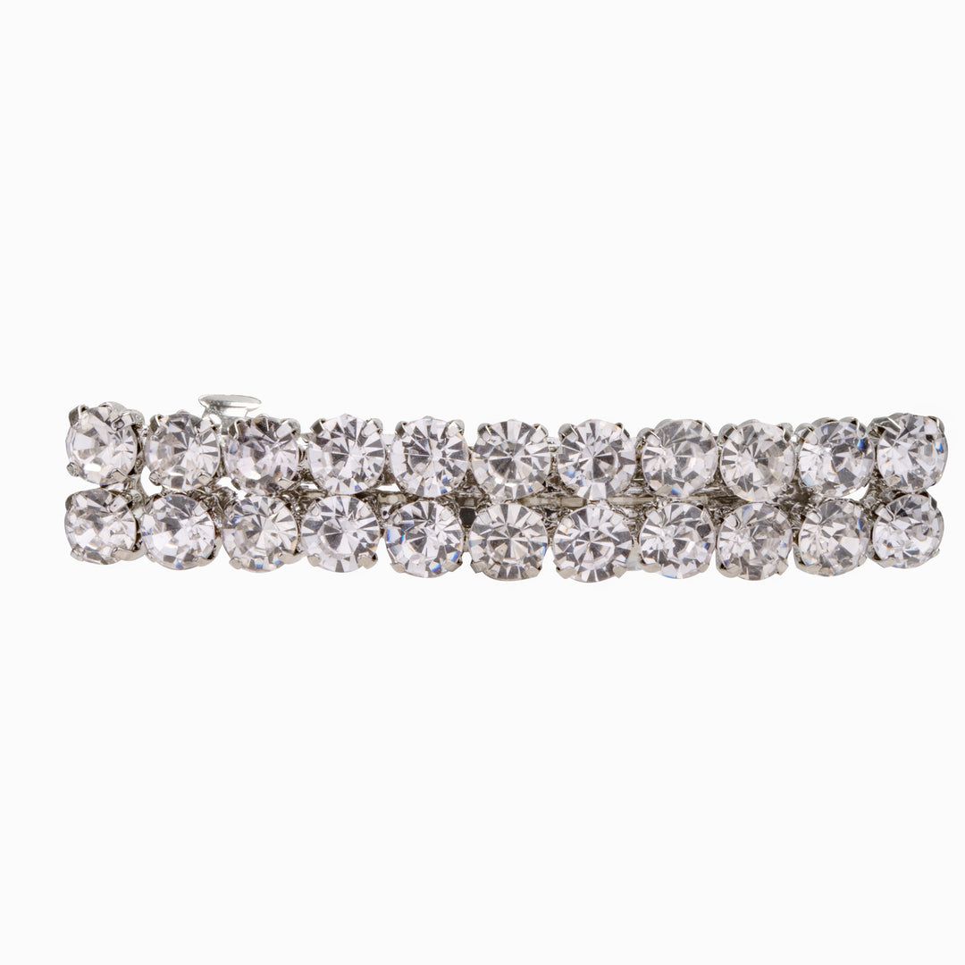 Vivienne - Rhodium Silver & Crystals Hair Clip