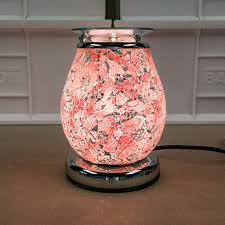 Electric Touch Lamp Wax Warmer Pink Mosaic