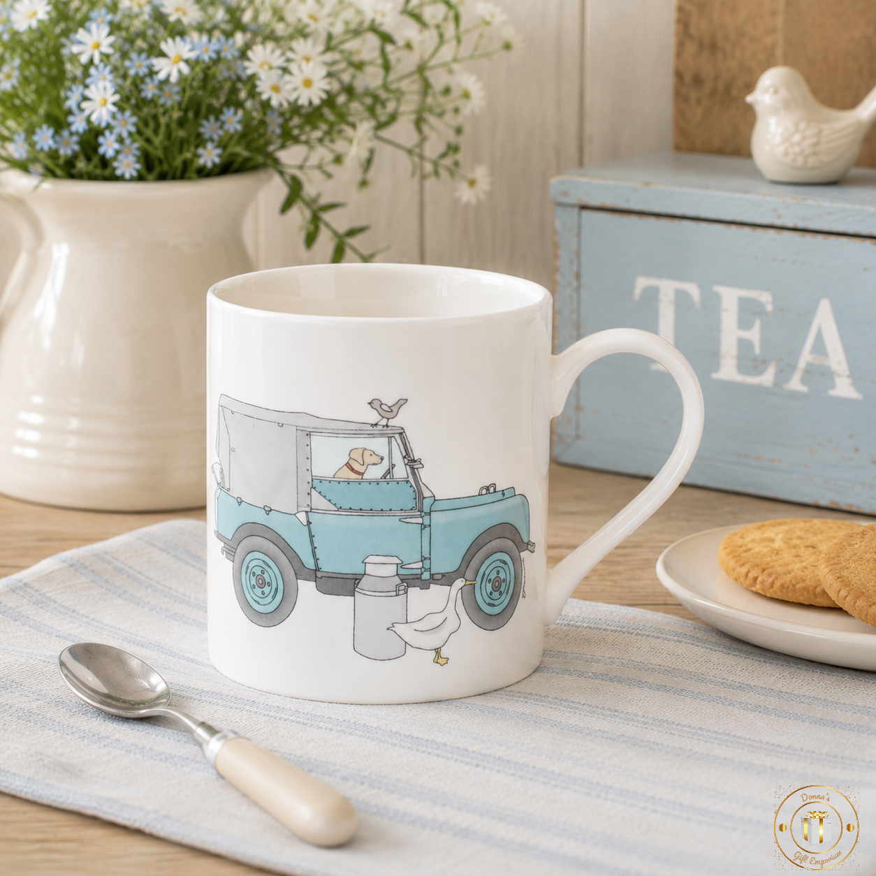 Blue Landrover Lab Goose Farm Mug