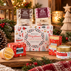 Wild Olive Christmas Luxury Spa Set - Bath Melt, Candle, Soap, Shower Pod, Bath Tea Bags