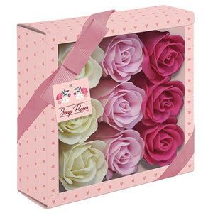 Valentines Soap Roses - Box of 9