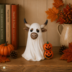 Highland Cow Ghost Halloween Ornaments