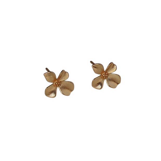 Flower Stud Earring in Gold