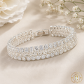 Sparkling Crystal Silver Plated Bracelet