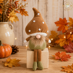 Autumn Woodland Mushroom Gonk - Shelf Sitter - Small