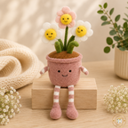 Shelf Sitting Plant Pot Pals Soft Plush - Daisies