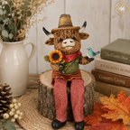Autumn Highland Cow Shelf Sitter – 2 Designs