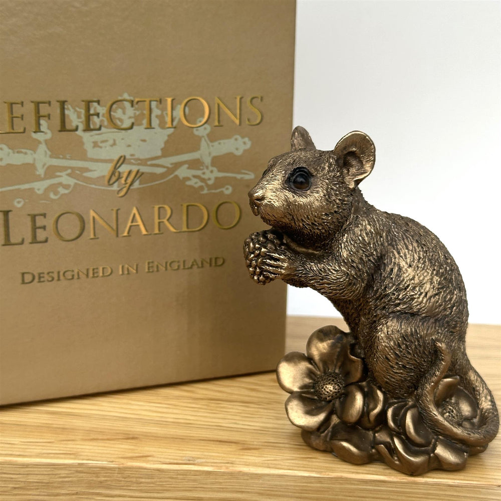 Bronze Mouse Holding Berry