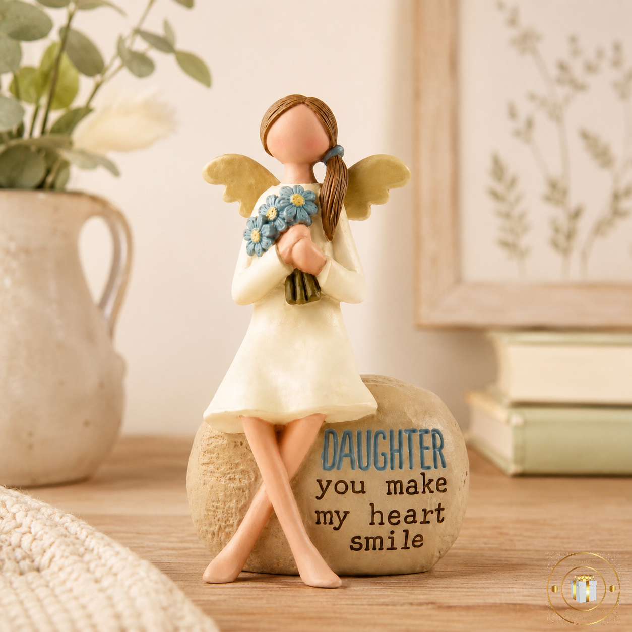 Daughter Angel Ornament – You Make My Heart Smile