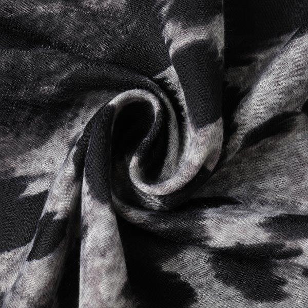 Eco Style - Leopard Print Scarf - Grey