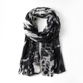 Eco Style - Leopard Print Scarf - Grey