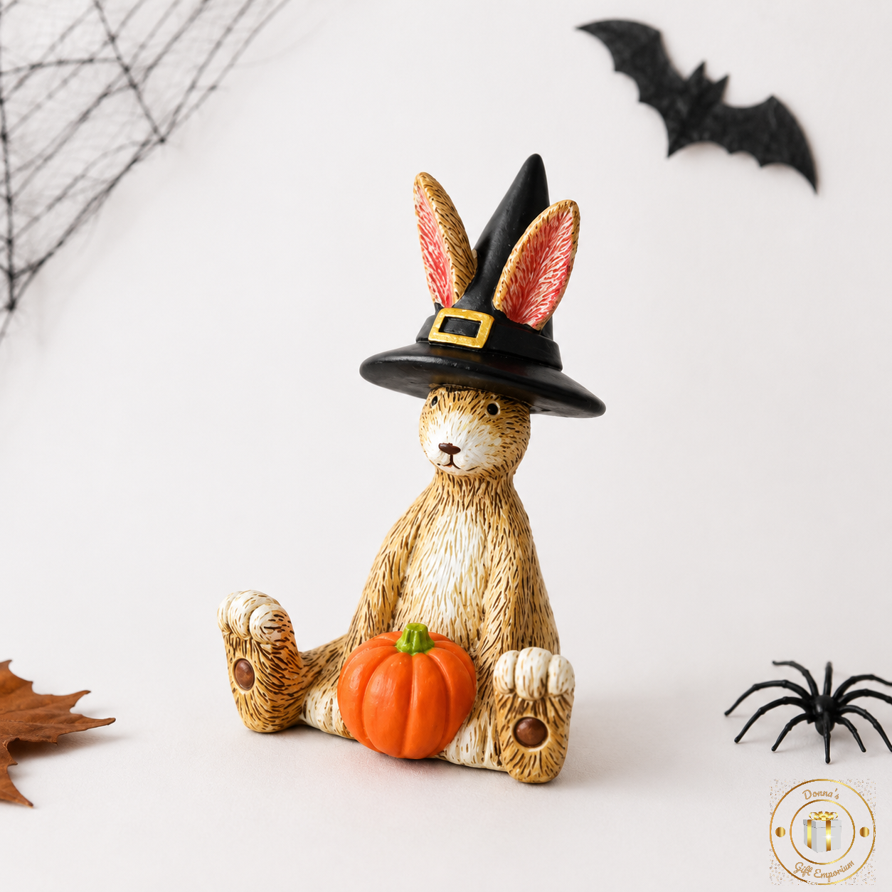 Witch Bunny Rabbit With Pumpkin - Sat