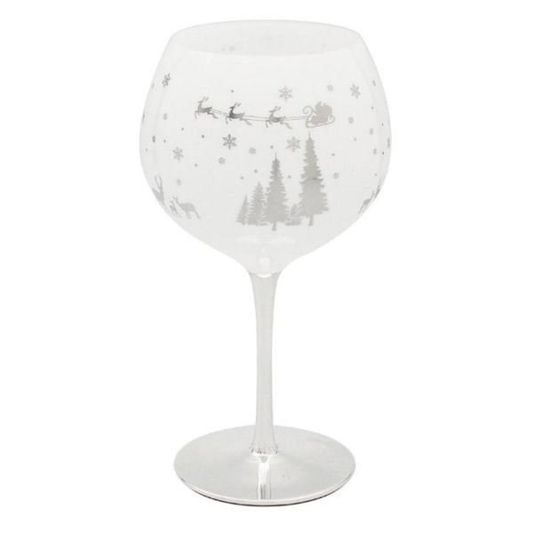 Christmas Sleigh Gin Glass