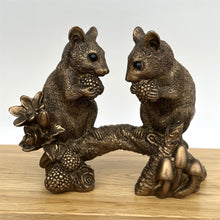 Load image into Gallery viewer, Bronze Mouse On Branch With Berries
