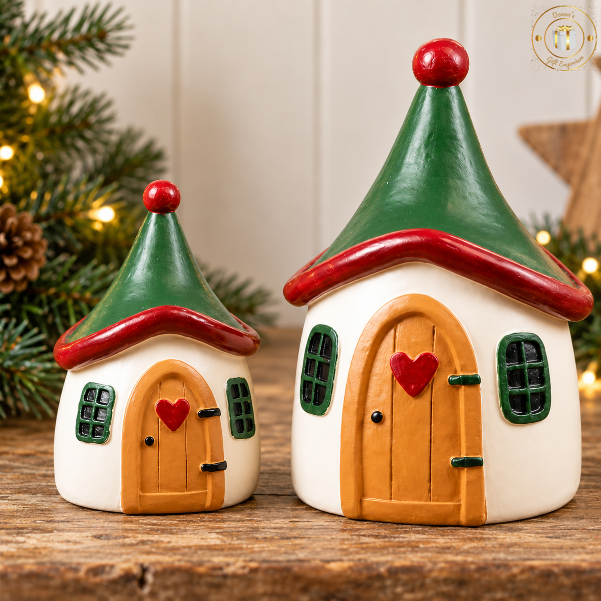 Magical Christmas Elf Houses - Pair