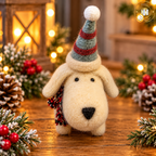 Festive Felt Christmas Dog Decoration