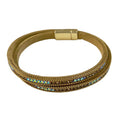 Wrap Multi Row Magnetic Bracelet in Caramel & Topaz