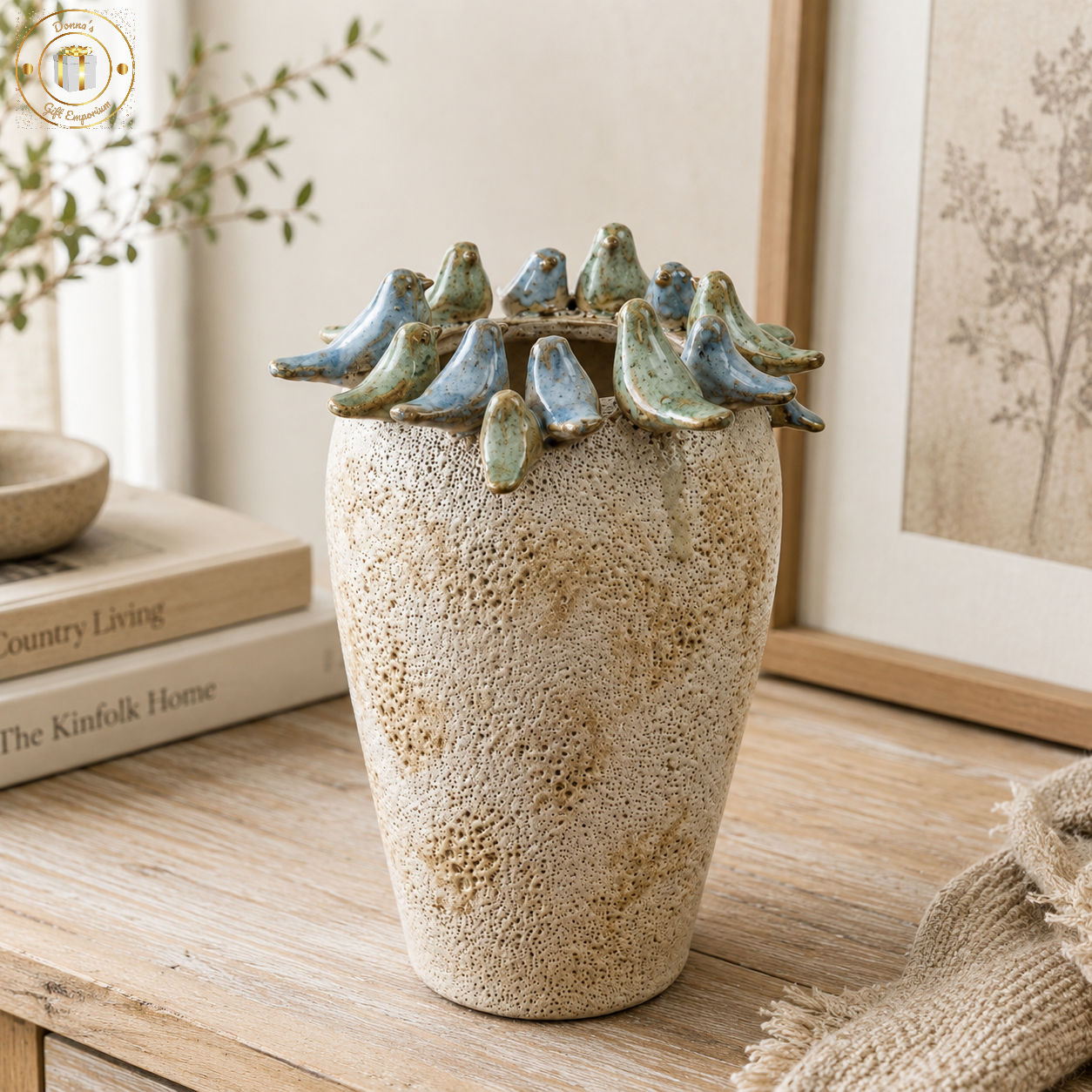 Ceramic Bird Vase