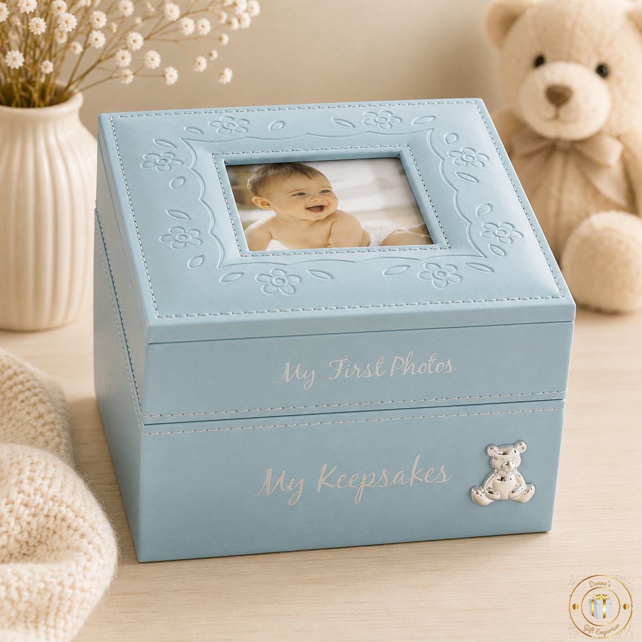 Blue New Baby Boy “My First Photos & Keepsakes” Box