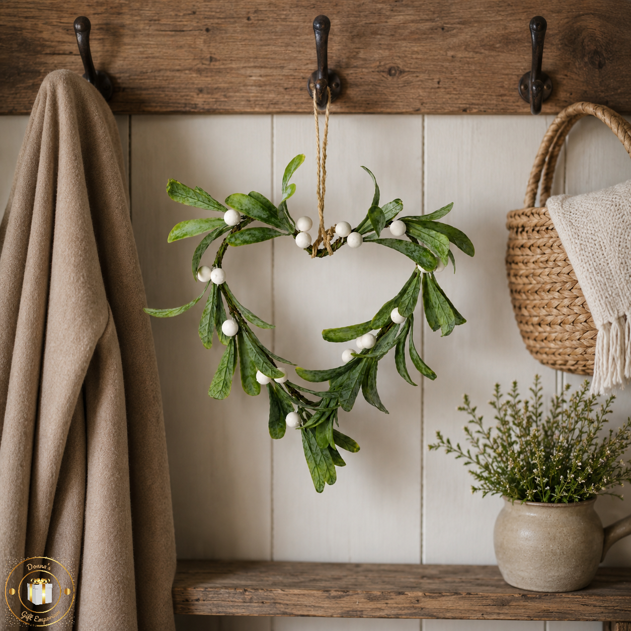 Mistletoe Heart Hanger