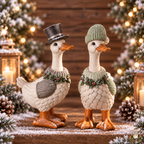 Festive Christmas Duck Couple – Set of 2