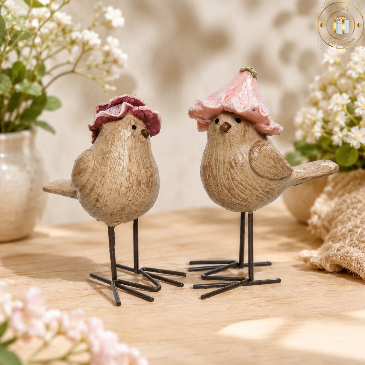 Polly & Poppy Woodland Birds - Pair