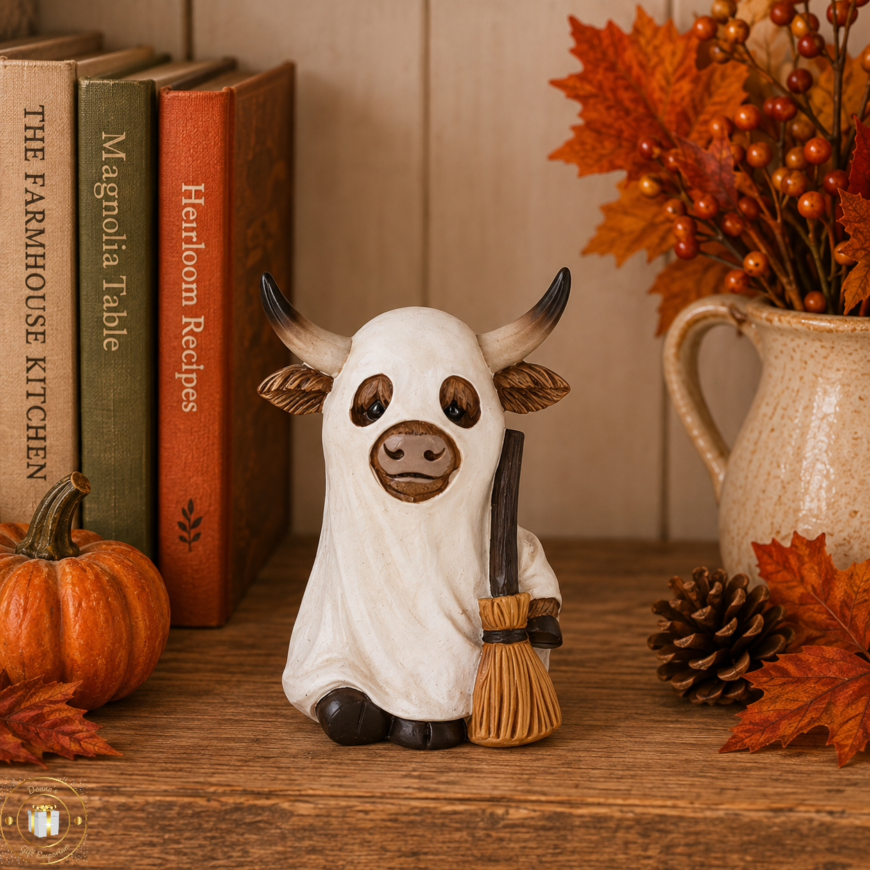 Highland Cow Ghost Halloween Ornaments