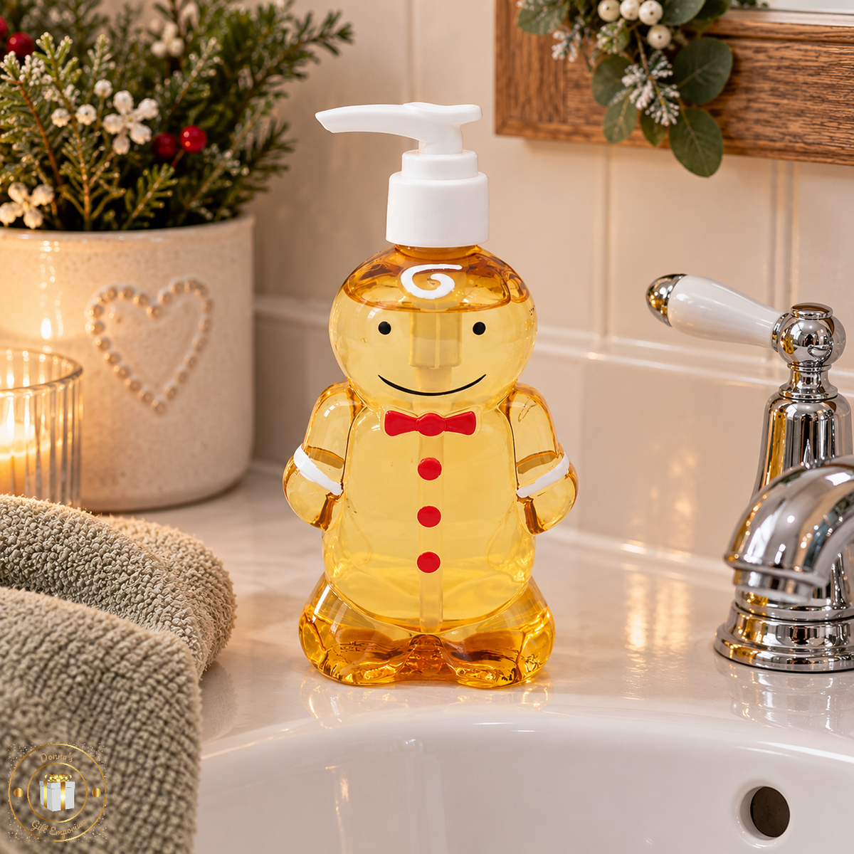 Christmas Gingerbread Man Hand Wash Soap