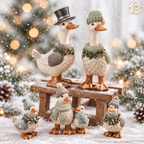 Festive Christmas Duck Couple – Set of 2