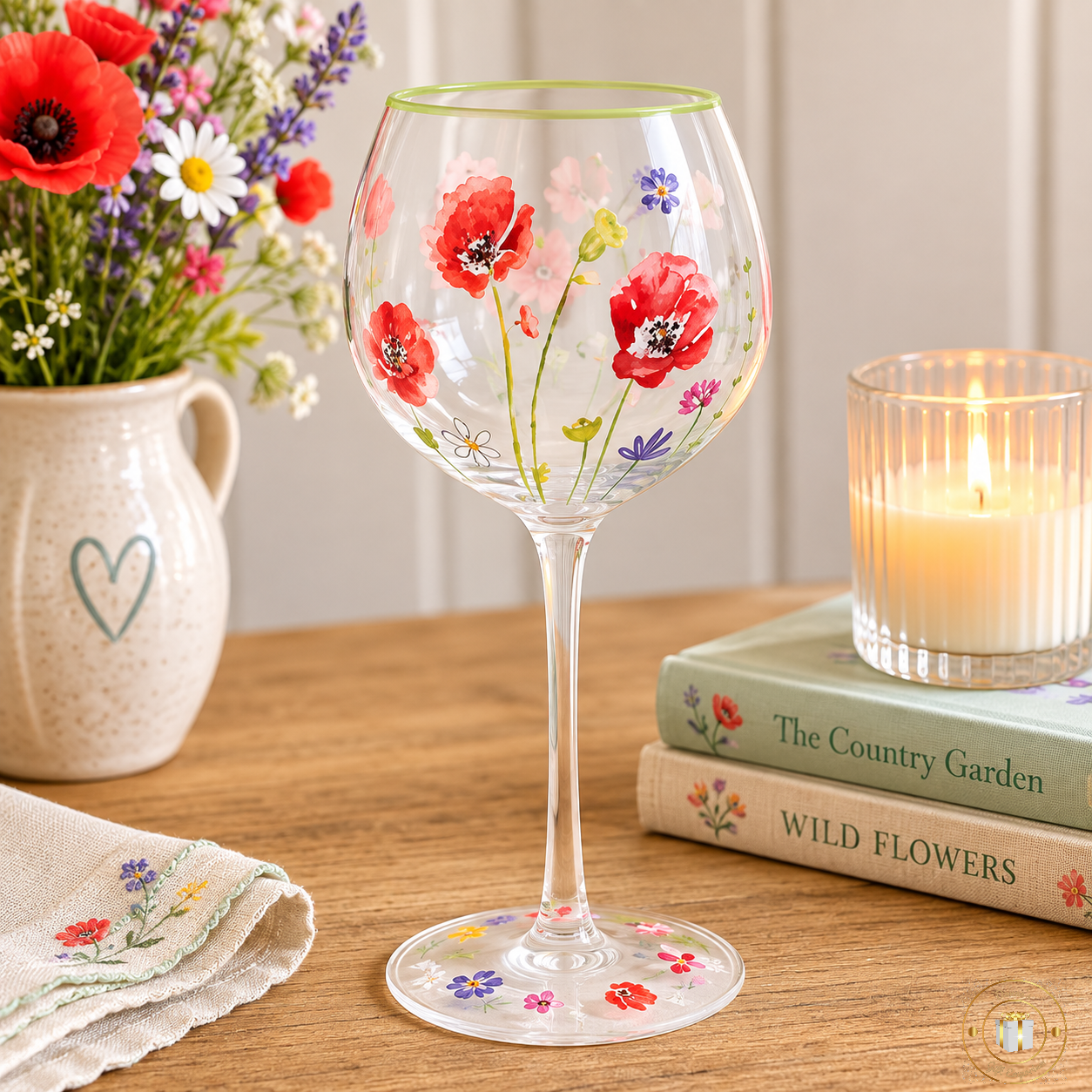 Poppy Gin Glass