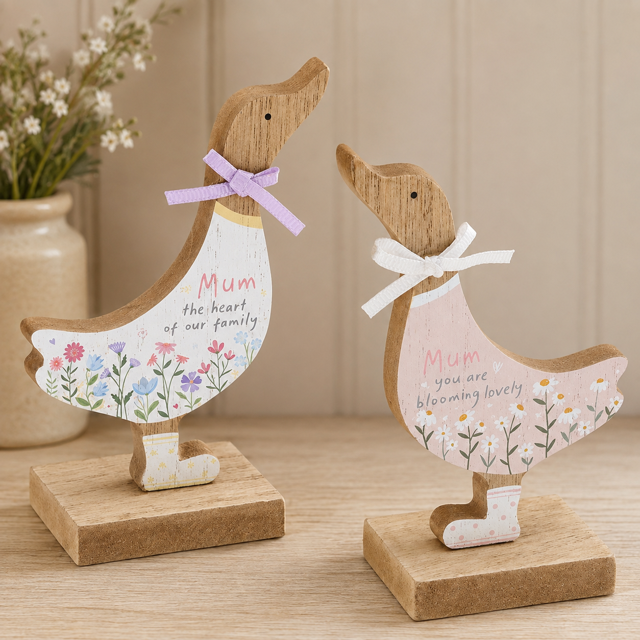 Mum Wooden Duck Ornament