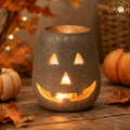 Silver Pumpkin Halloween Wax Warmer Oil Burner