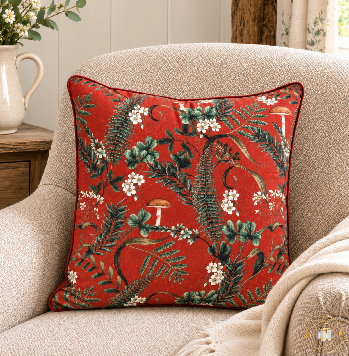 Woodland Botanical Cushion