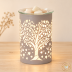 Electric Plug In LED Wax Warmer White Hearts Tree Of Life