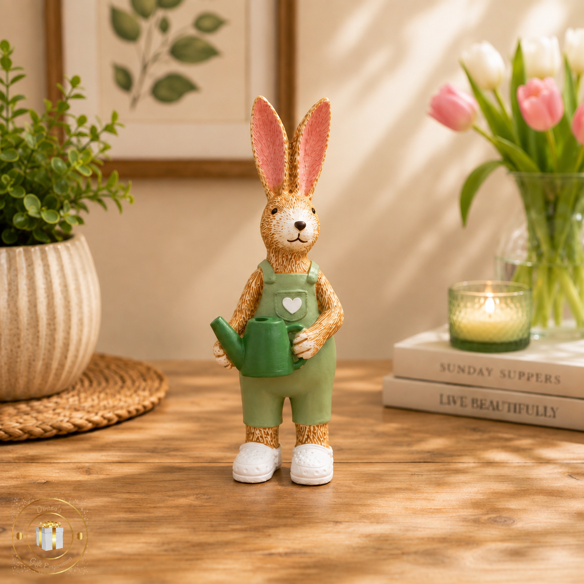 Gardening Bunny Rabbit With Watering Can