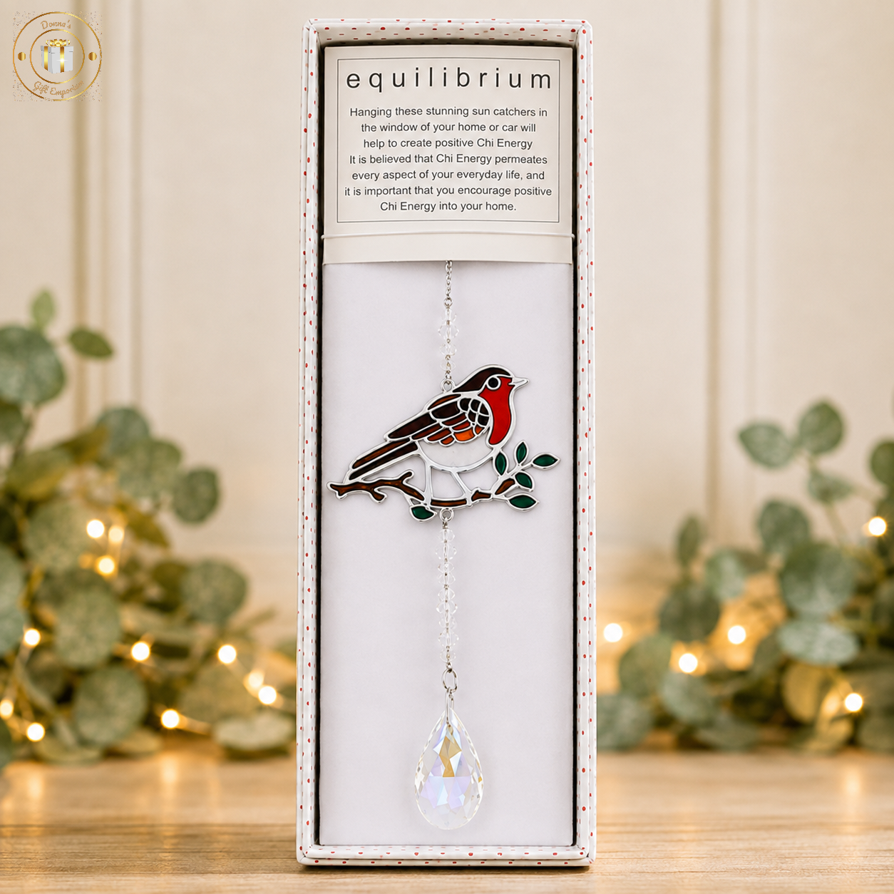 Equilibrium Robin Suncatcher - Chi Energy Positive - Hanging Window Decoration - 4 Styles