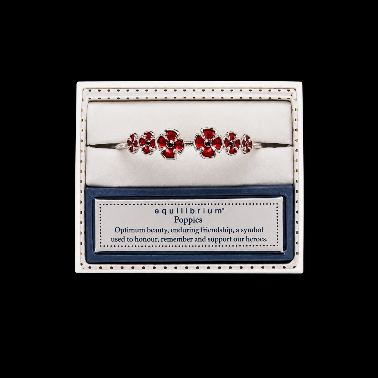 Equilibrium Silver Plated Poppy Bangle