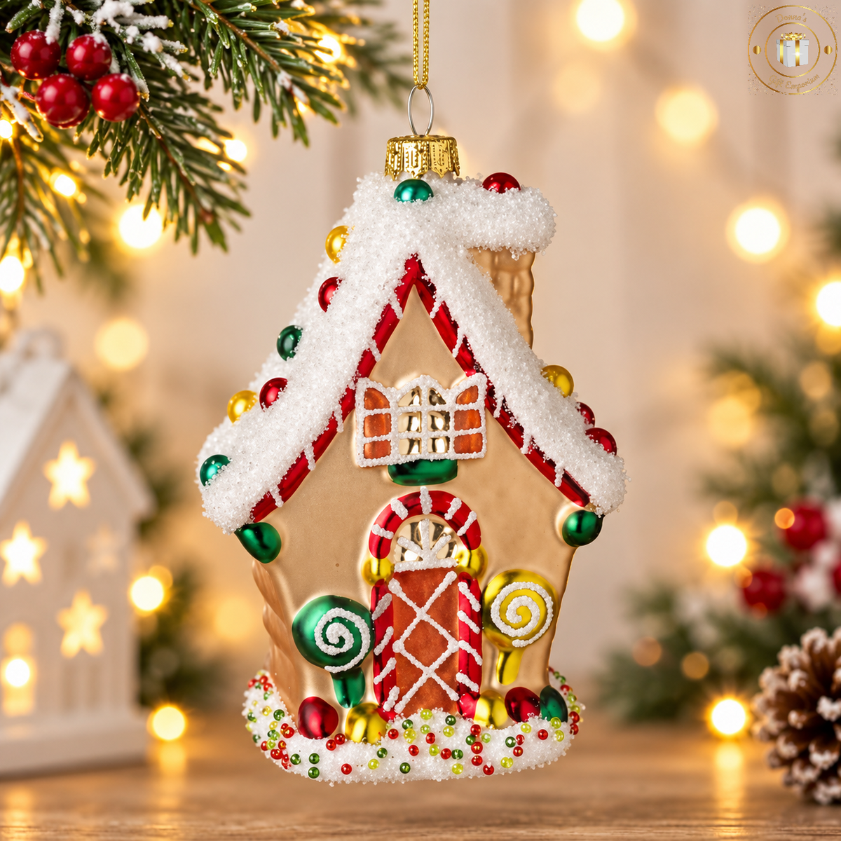 Gingerbread House Christmas Hanging Decoration 🍭🎄