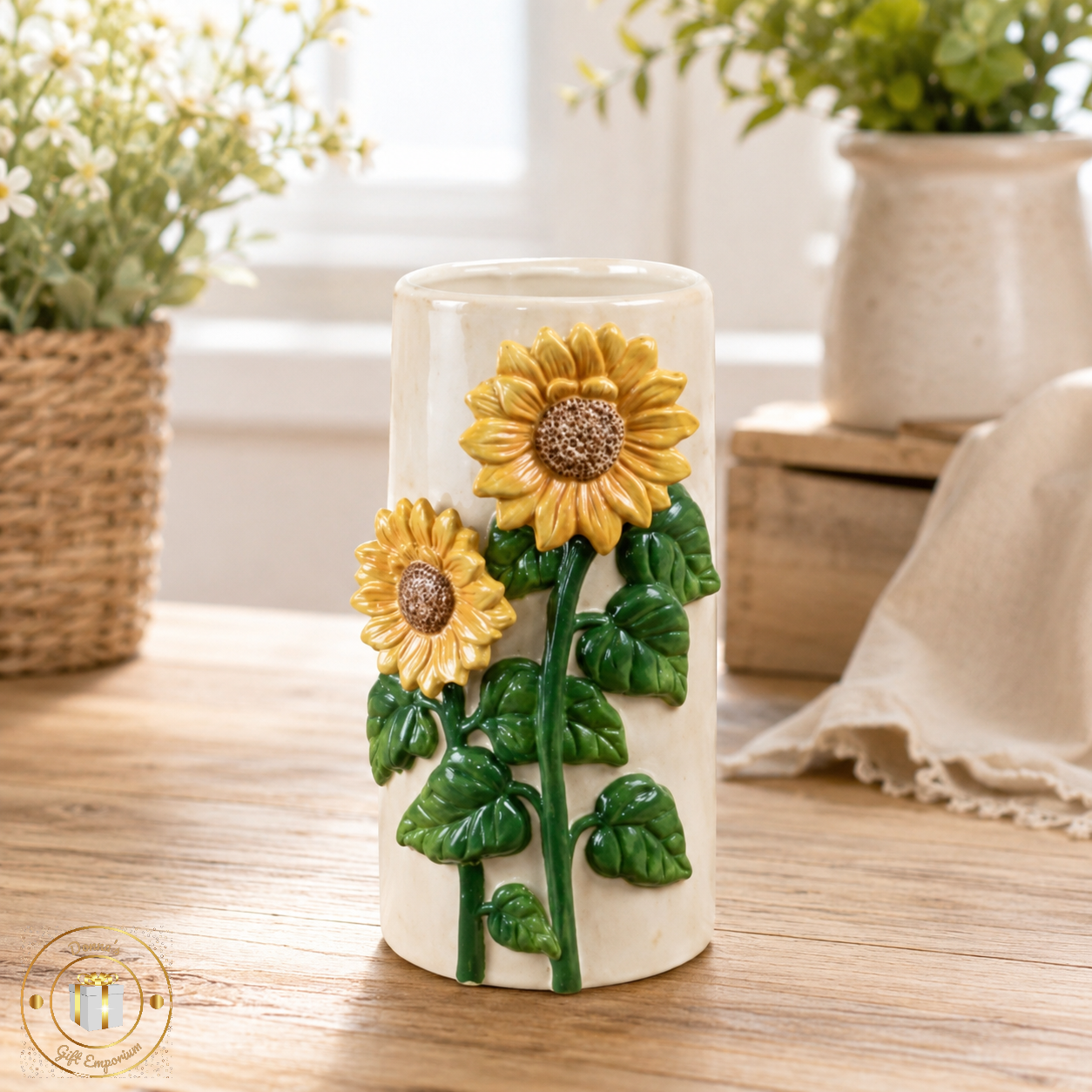 Ceramic 3D Sunflower Vase